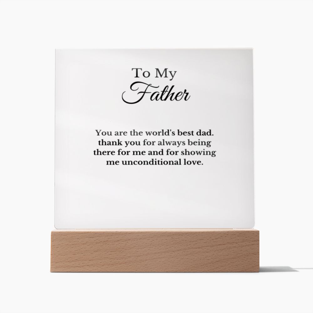 Dad Acrylic Plaque with Photo, Gift for Father's Day, Sentimental Gift for Daddy, Dad Birthday Gift from Son Daughter