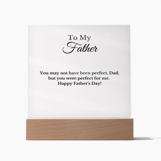 Dad Acrylic Plaque with Photo, Gift for Father's Day, Sentimental Gift for Daddy, Dad Birthday Gift from Son Daughter