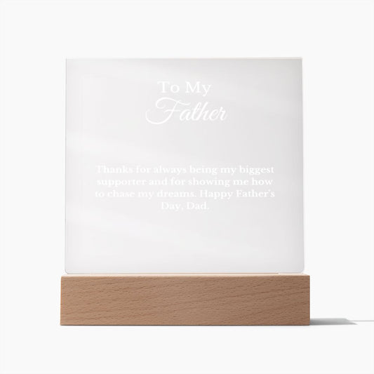 Dad Acrylic Plaque with Photo, Gift for Father's Day, Sentimental Gift for Daddy, Dad Birthday Gift from Son Daughter