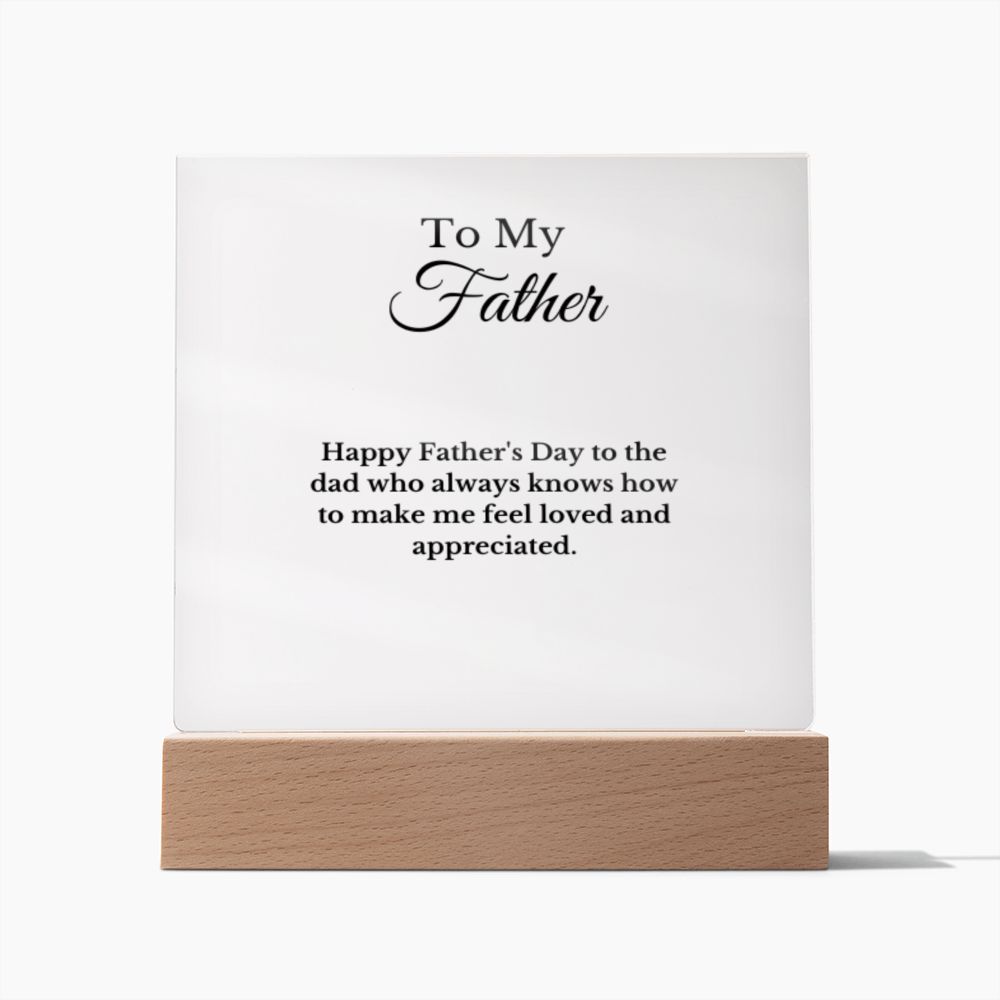 Dad Acrylic Plaque with Photo, Gift for Father's Day, Sentimental Gift for Daddy, Dad Birthday Gift from Son Daughter