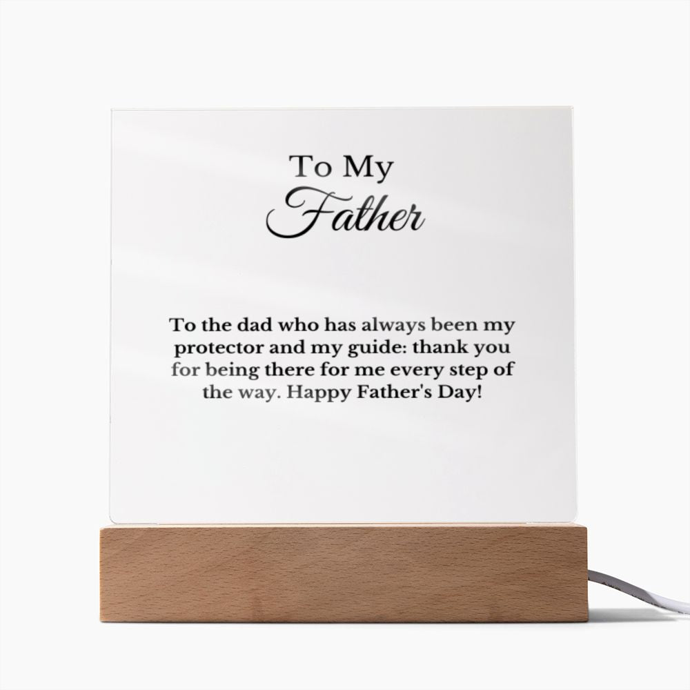 Dad Acrylic Plaque with Photo, Gift for Father's Day, Sentimental Gift for Daddy, Dad Birthday Gift from Son Daughter