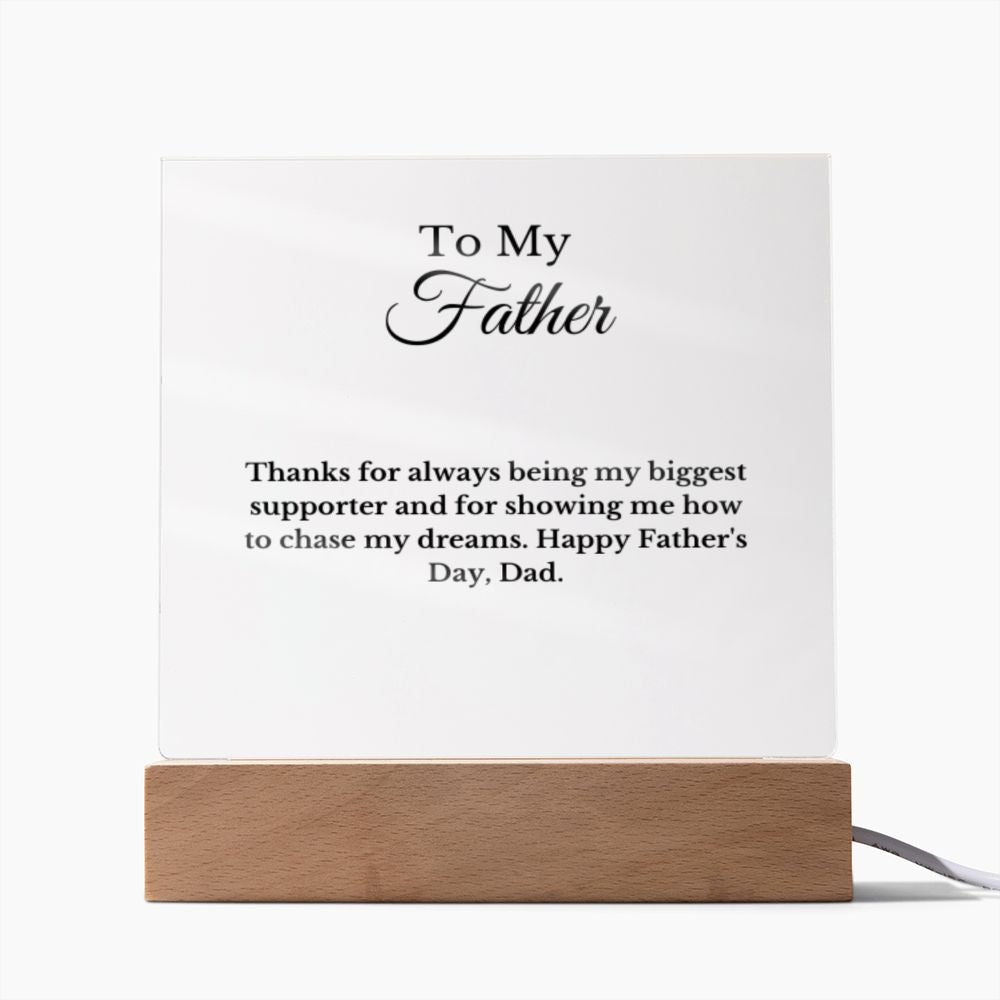 Dad Acrylic Plaque with Photo, Gift for Father's Day, Sentimental Gift for Daddy, Dad Birthday Gift from Son Daughter