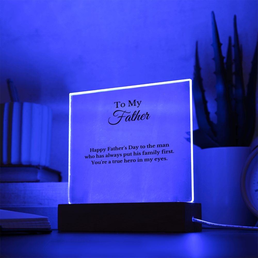 Dad Acrylic Plaque with Photo, Gift for Father's Day, Sentimental Gift for Daddy, Dad Birthday Gift from Son Daughter