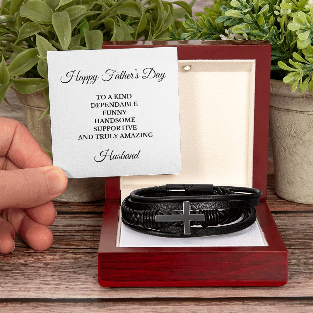 Cross Bracelet Jewelry For Husband, For Father to be, Future Father, Future Dad from Wife Necklace, Father's Day