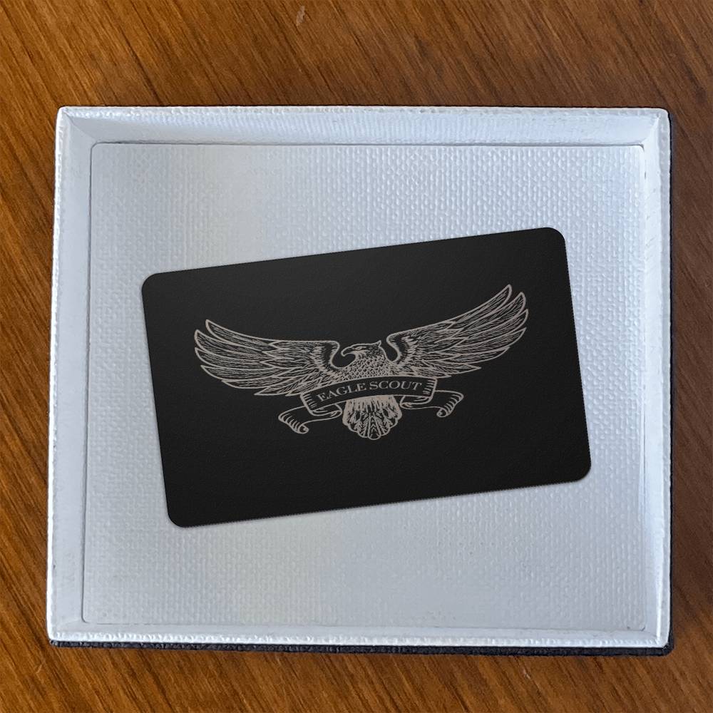 Eagle Scout Engraved Wallet Card, Gift For Him