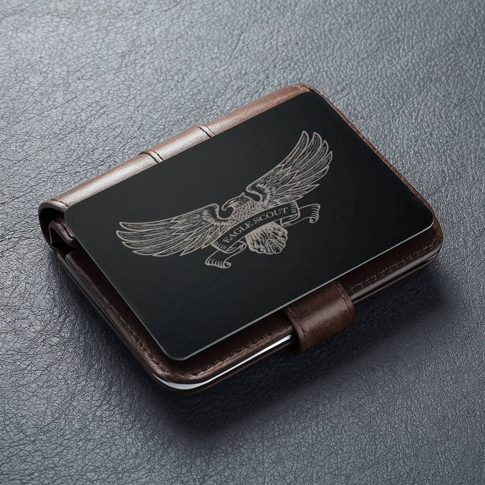 Eagle Scout Engraved Wallet Card, Gift For Him