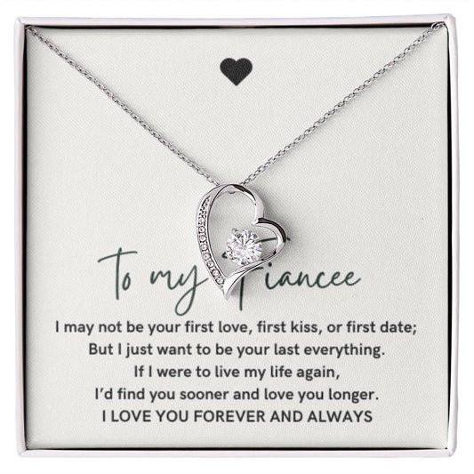 To My Fiancee, Future Wife, Forever Love Heart Necklace, Wedding Gift