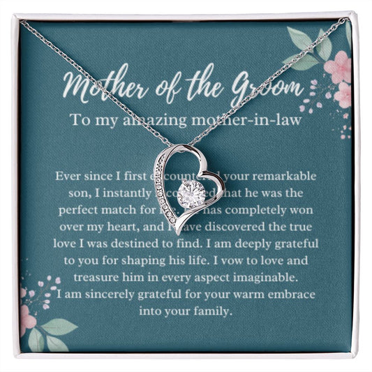 Mother of the Groom Necklace, Gift from Bride, Wedding Day, Mother-in-Law Jewelry, Future Mother-in-Law Gift