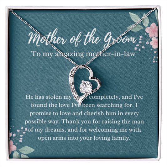 Mother of the Groom Necklace, Gift from Bride, Wedding Day, Mother-in-Law Jewelry, Future Mother-in-Law Gift