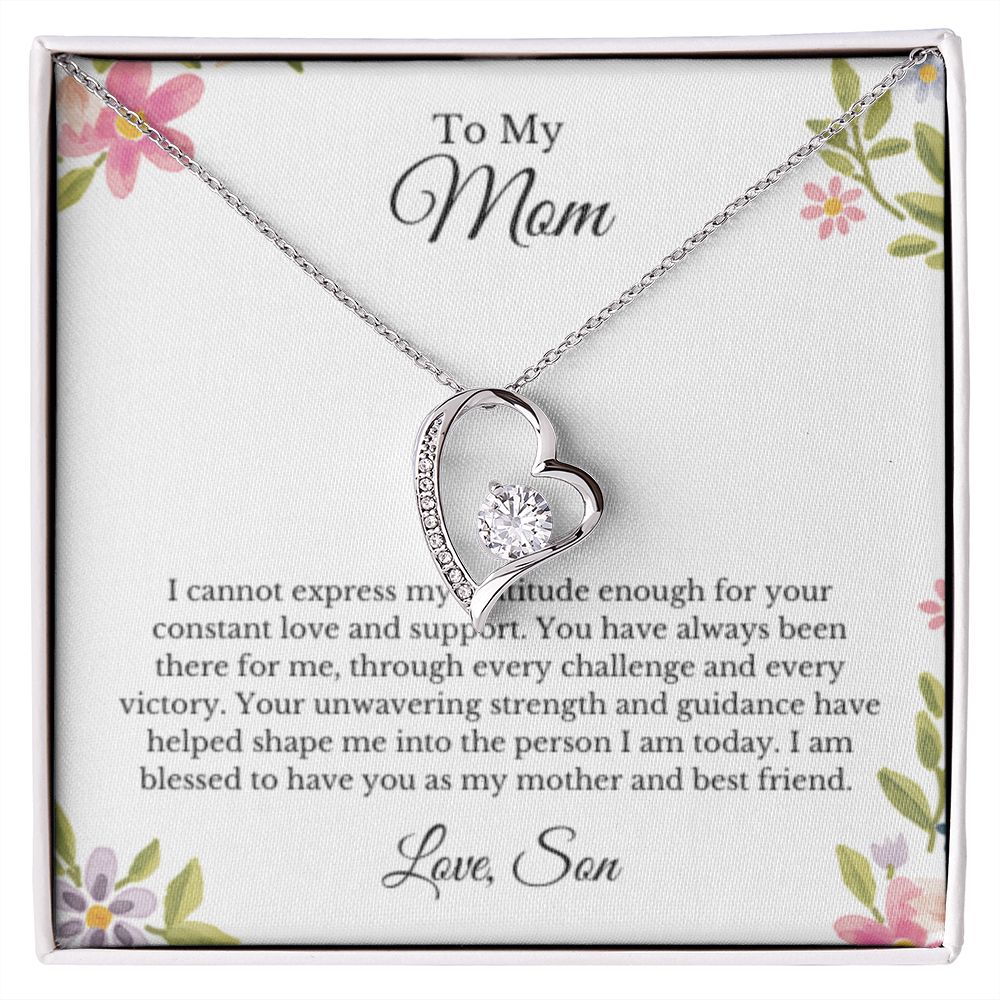 Heart, Groom To Mother Gift, Son To Mother On Wedding Day Necklace, Mother Of The Groom Gift From Son, Mom Wedding Gift, Mother's Day