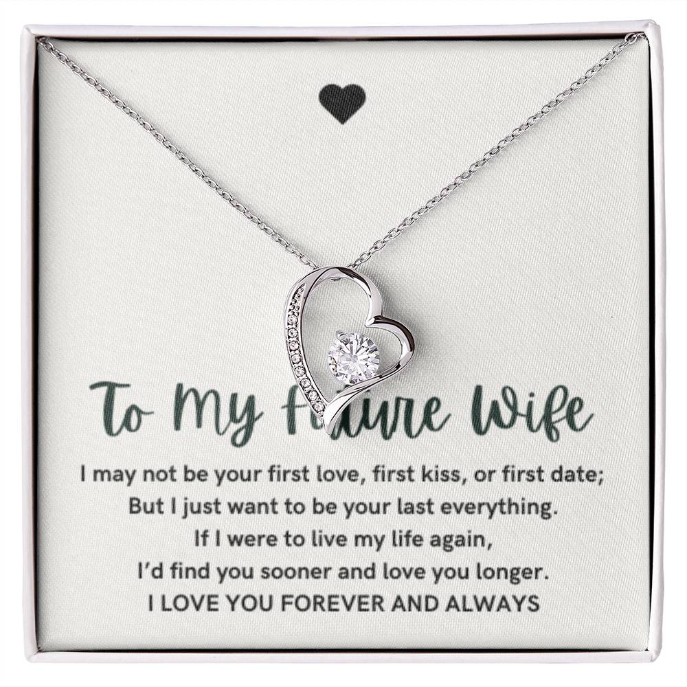 To My Future Wife Forever Love Heart Necklace, Wedding Gift