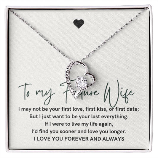 To My Future Wife Forever Love Heart Necklace, Wedding Gift