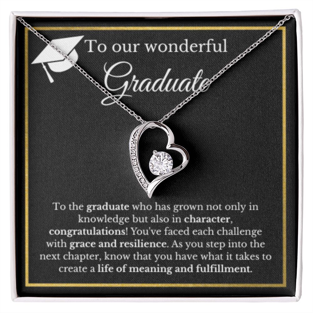 Graduation Gift Necklace, Gold Diamond, Graduation Gifts for Her, High School Graduation Gifts for Her, College Graduation, Class of 2023, Forever Love