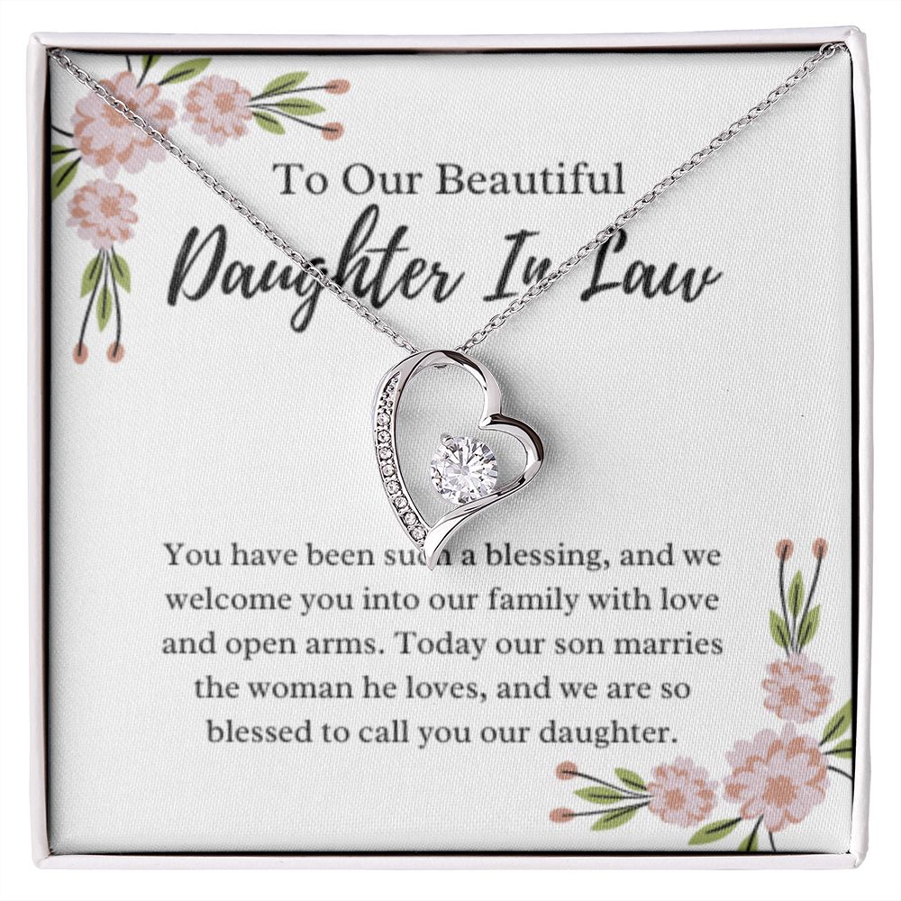 To Our Daughter-In-Law Gift On Wedding Day, Future Daughter In Law Rehearsal Dinner Gift For Bride From Mother & Father In Law