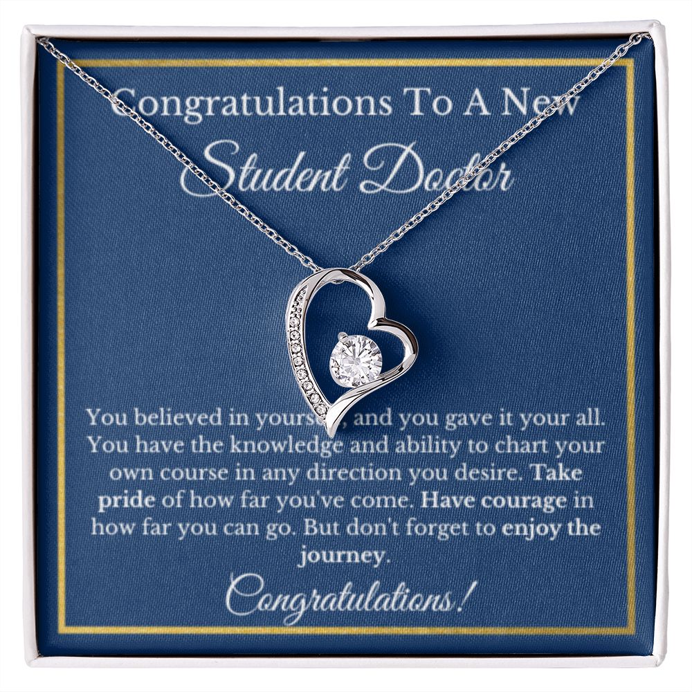 Student Doctor Graduation Gift, Graduation Gift For DR, New Doc Necklace Gift For Future Doctor, Gold