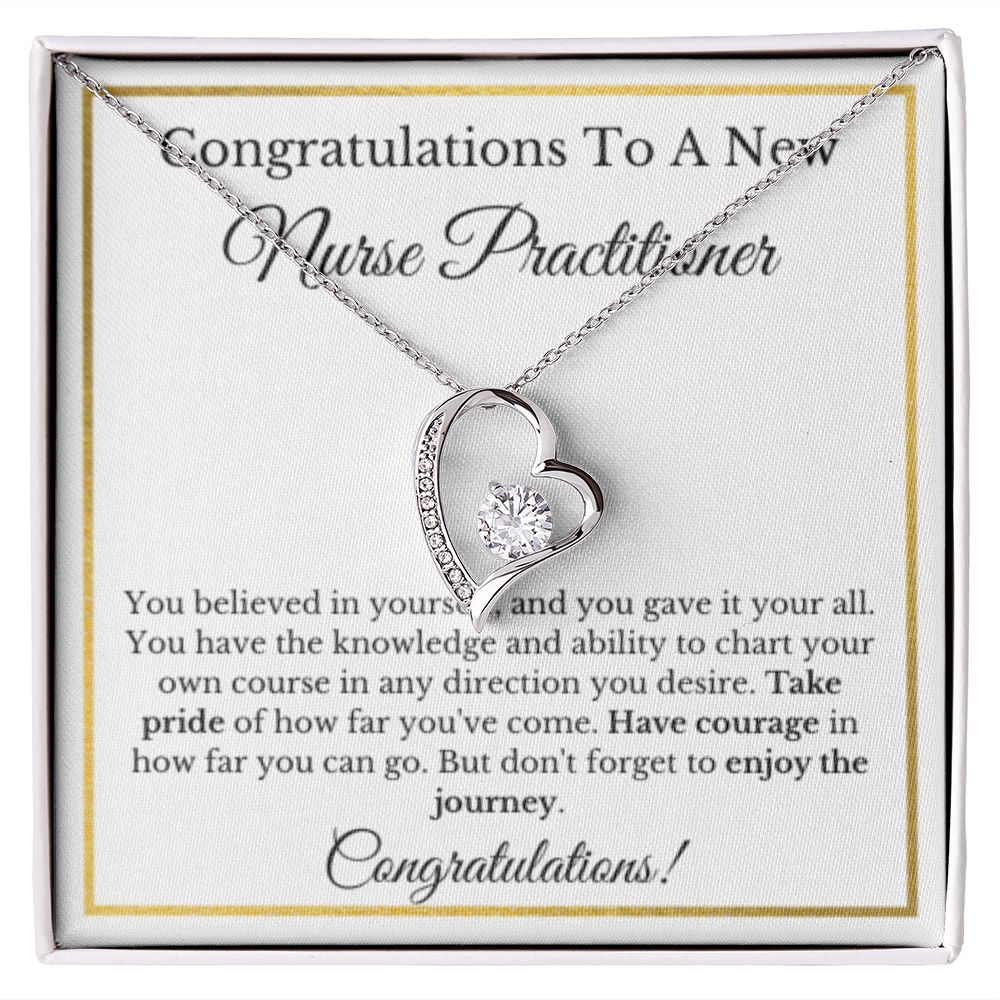 Nurse Practitioner Graduation Gift, Graduation Gift For Nurse Practitioner, New NP Necklace Gift For Future Nurse, Gold FL