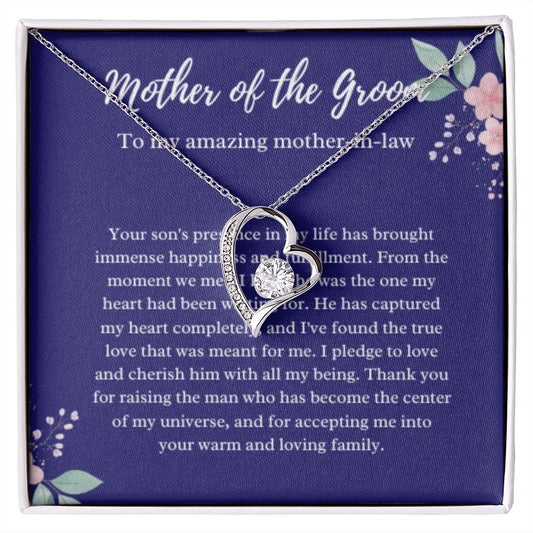 Mother of the Groom Necklace, Gift from Bride, Wedding Day, Mother-in-Law Jewelry, Future Mother-in-Law Gift