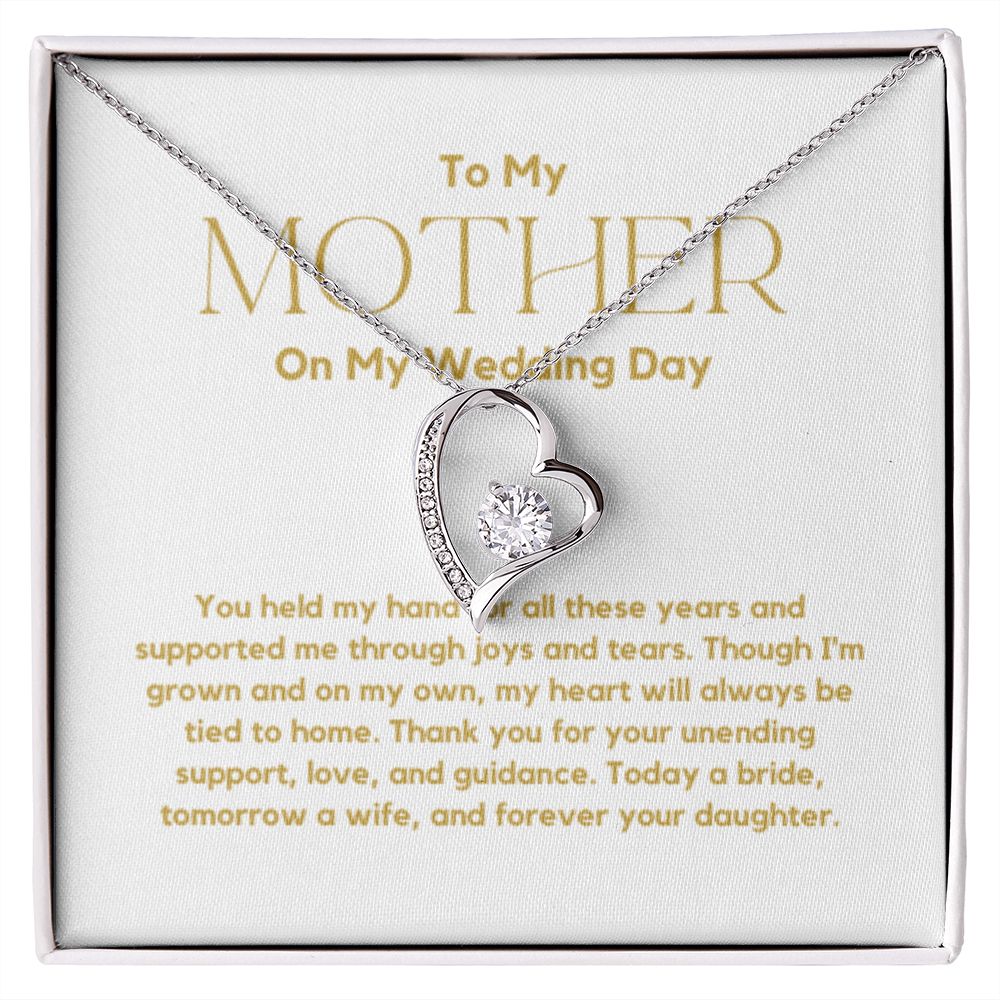 Mother of the Bride Gift from Bride, To My Mom on My Wedding Day, Mother of the Bride Necklace, Wedding Day Gift from Daughter