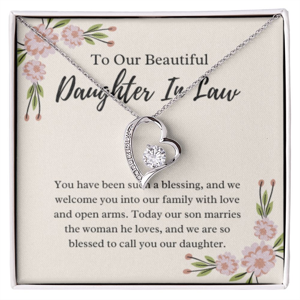 To Our Daughter-In-Law Gift On Wedding Day, Future Daughter In Law Rehearsal Dinner Gift For Bride From Mother & Father In Law