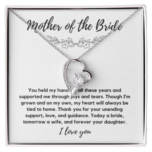 Mother of the Bride Gift from Bride, To My Mom on My Wedding Day, Mother of the Bride Necklace, Wedding Day Gift from Daughter