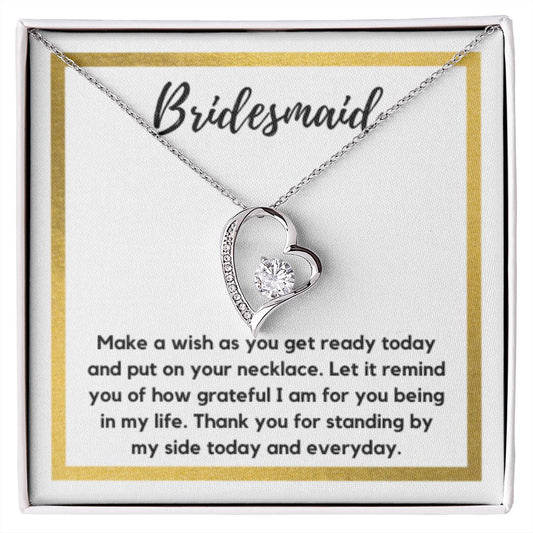 Bridesmaid Necklace Gift, Bridesmaid Thank You Gift, Bridal Party Gift Jewelry, Wedding Party