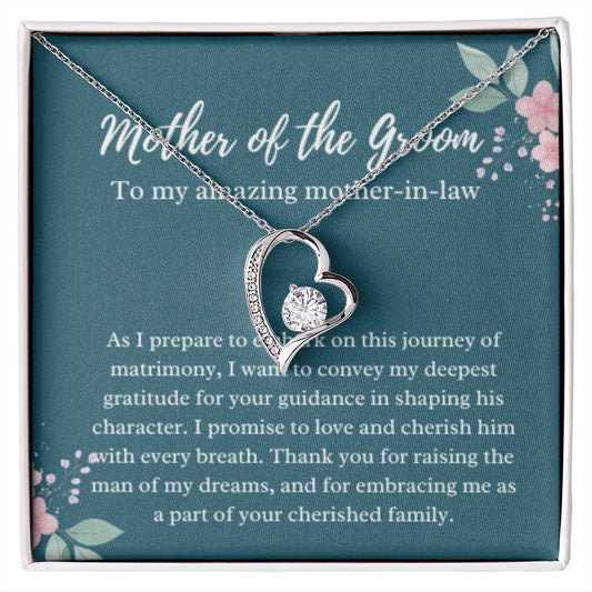 Mother of the Groom Necklace, Gift from Bride, Wedding Day, Mother-in-Law Jewelry, Future Mother-in-Law Gift