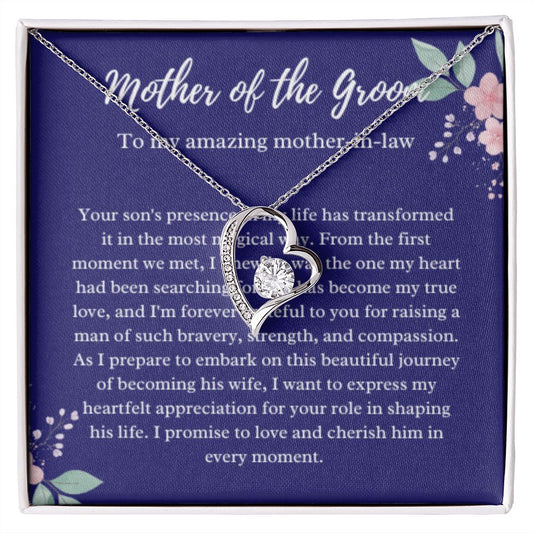 Mother of the Groom Necklace, Gift from Bride, Wedding Day, Mother-in-Law Jewelry, Future Mother-in-Law Gift