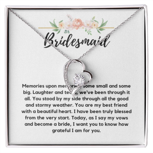 Bridesmaid Necklace Gift, Bridesmaid Thank You Gift, Bridal Party Gift Jewelry, Wedding Party