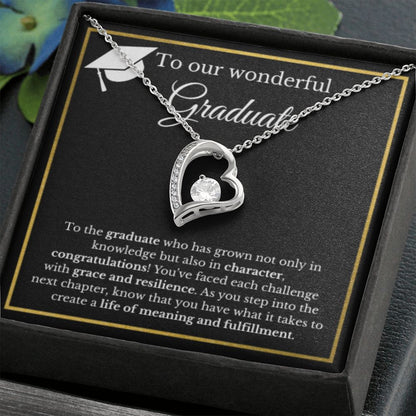 Graduation Gift Necklace, Gold Diamond, Graduation Gifts for Her, High School Graduation Gifts for Her, College Graduation, Class of 2023, Forever Love