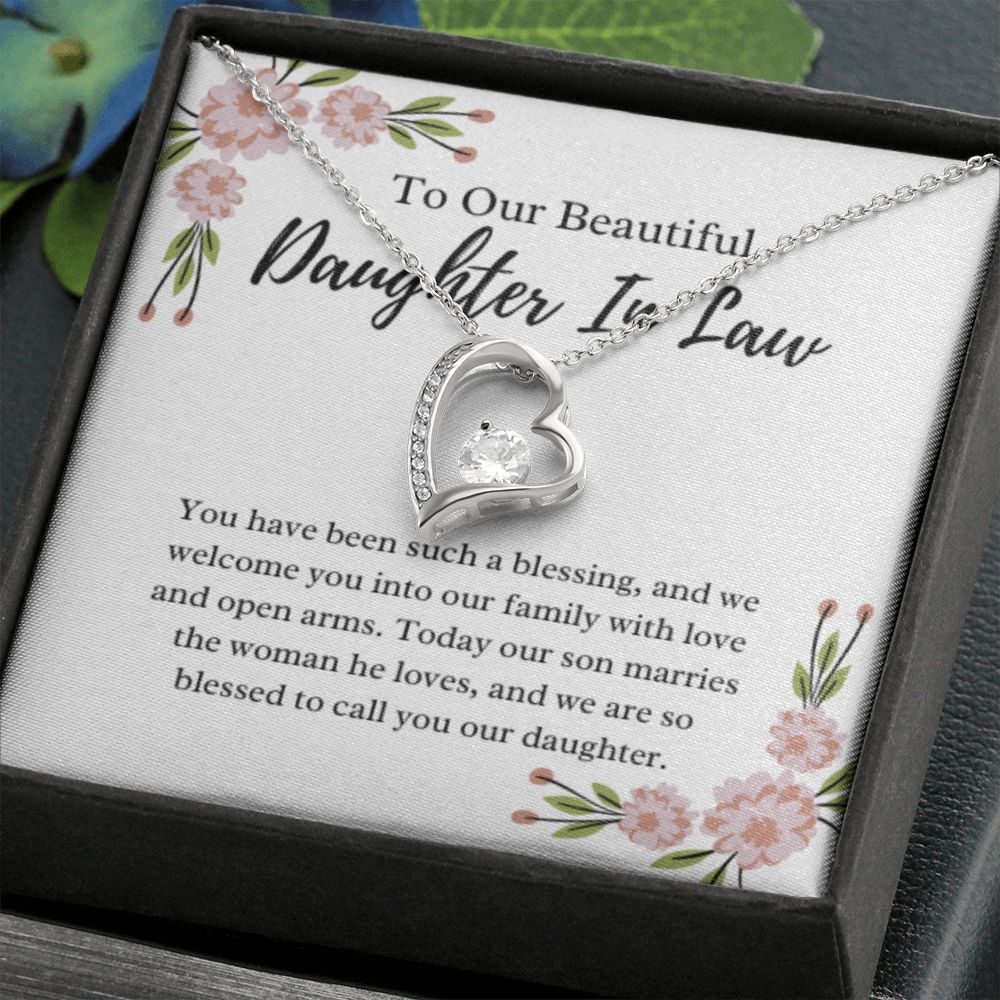 To Our Daughter-In-Law Gift On Wedding Day, Future Daughter In Law Rehearsal Dinner Gift For Bride From Mother & Father In Law