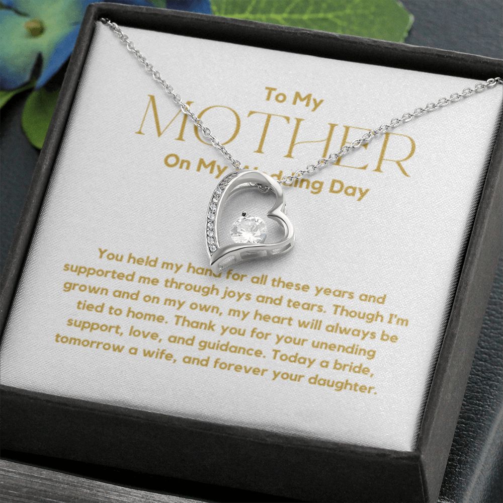 Mother of the Bride Gift from Bride, To My Mom on My Wedding Day, Mother of the Bride Necklace, Wedding Day Gift from Daughter