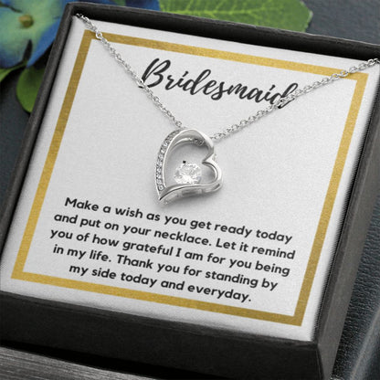 Bridesmaid Necklace Gift, Bridesmaid Thank You Gift, Bridal Party Gift Jewelry, Wedding Party