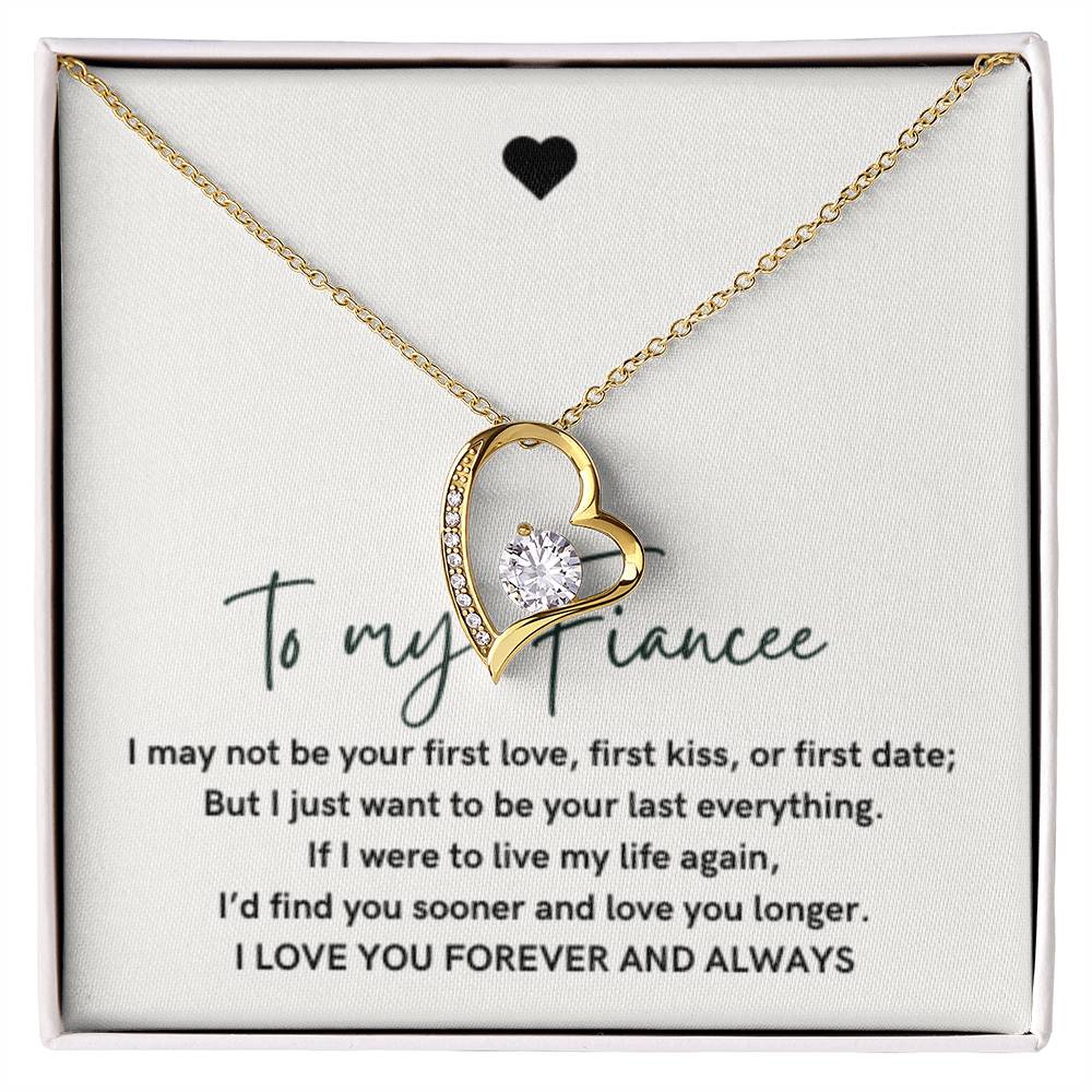 To My Fiancee, Future Wife, Forever Love Heart Necklace, Wedding Gift