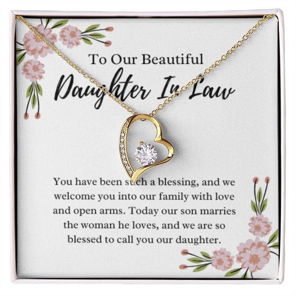 To Our Daughter-In-Law Gift On Wedding Day, Future Daughter In Law Rehearsal Dinner Gift For Bride From Mother & Father In Law