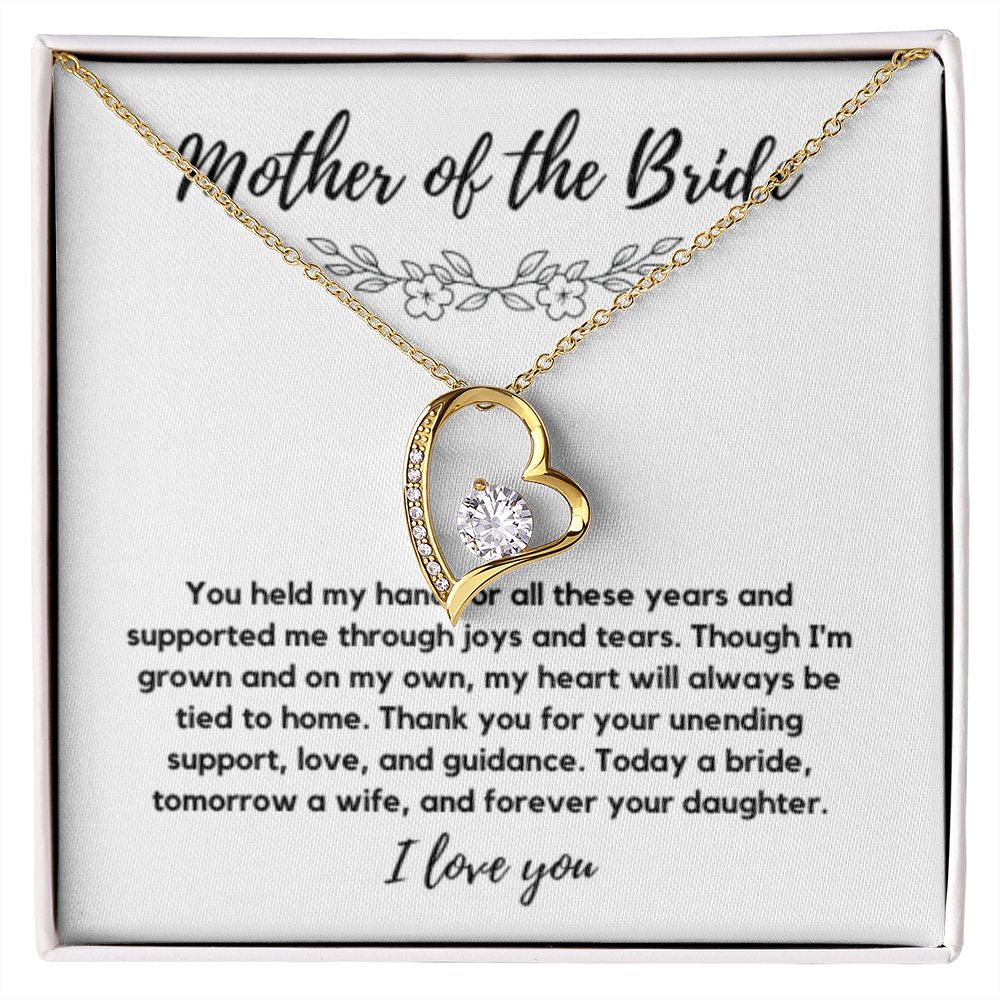 Mother of the Bride Gift from Bride, To My Mom on My Wedding Day, Mother of the Bride Necklace, Wedding Day Gift from Daughter