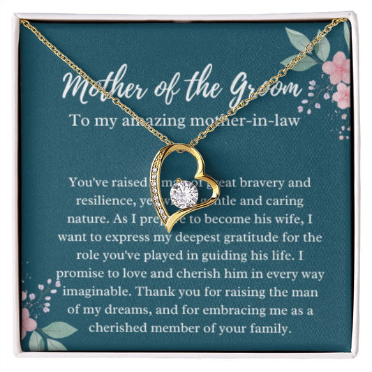 Mother of the Groom Necklace, Gift from Bride, Wedding Day, Mother-in-Law Jewelry, Future Mother-in-Law Gift