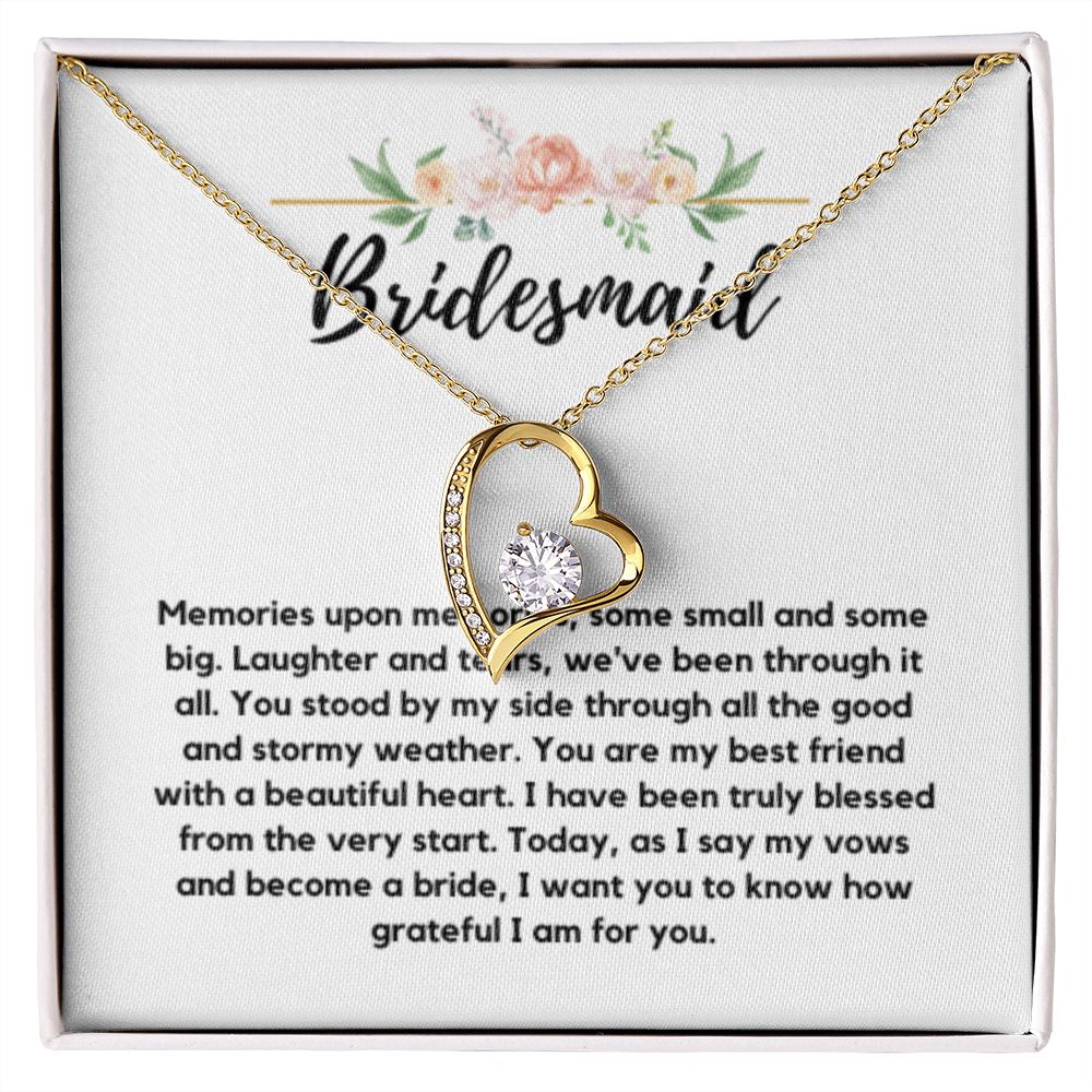 Bridesmaid Necklace Gift, Bridesmaid Thank You Gift, Bridal Party Gift Jewelry, Wedding Party