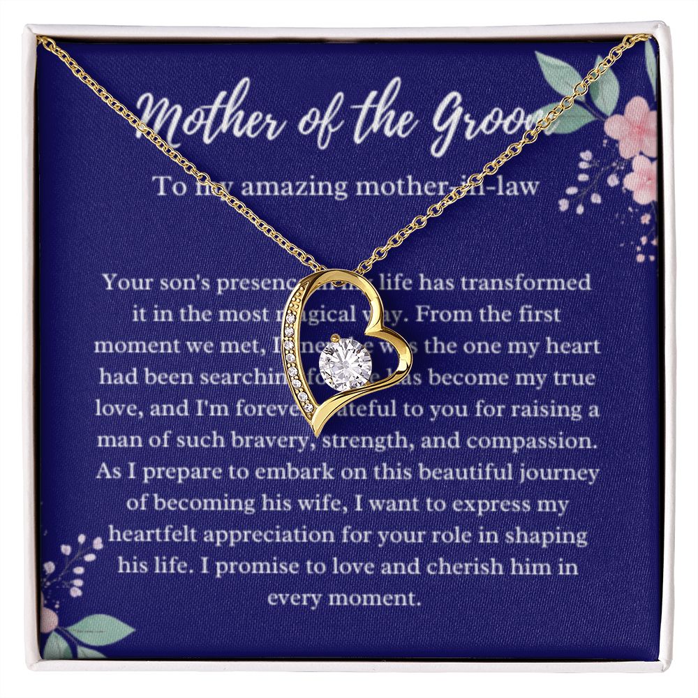 Mother of the Groom Necklace, Gift from Bride, Wedding Day, Mother-in-Law Jewelry, Future Mother-in-Law Gift