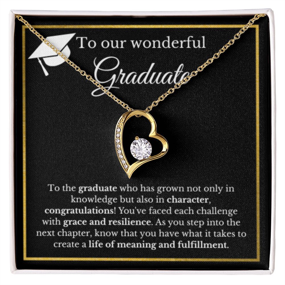 Graduation Gift Necklace, Gold Diamond, Graduation Gifts for Her, High School Graduation Gifts for Her, College Graduation, Class of 2023, Forever Love