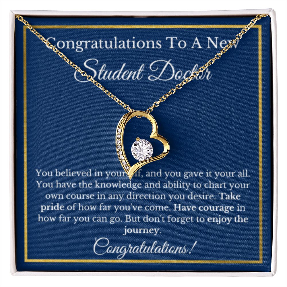 Student Doctor Graduation Gift, Graduation Gift For DR, New Doc Necklace Gift For Future Doctor, Gold