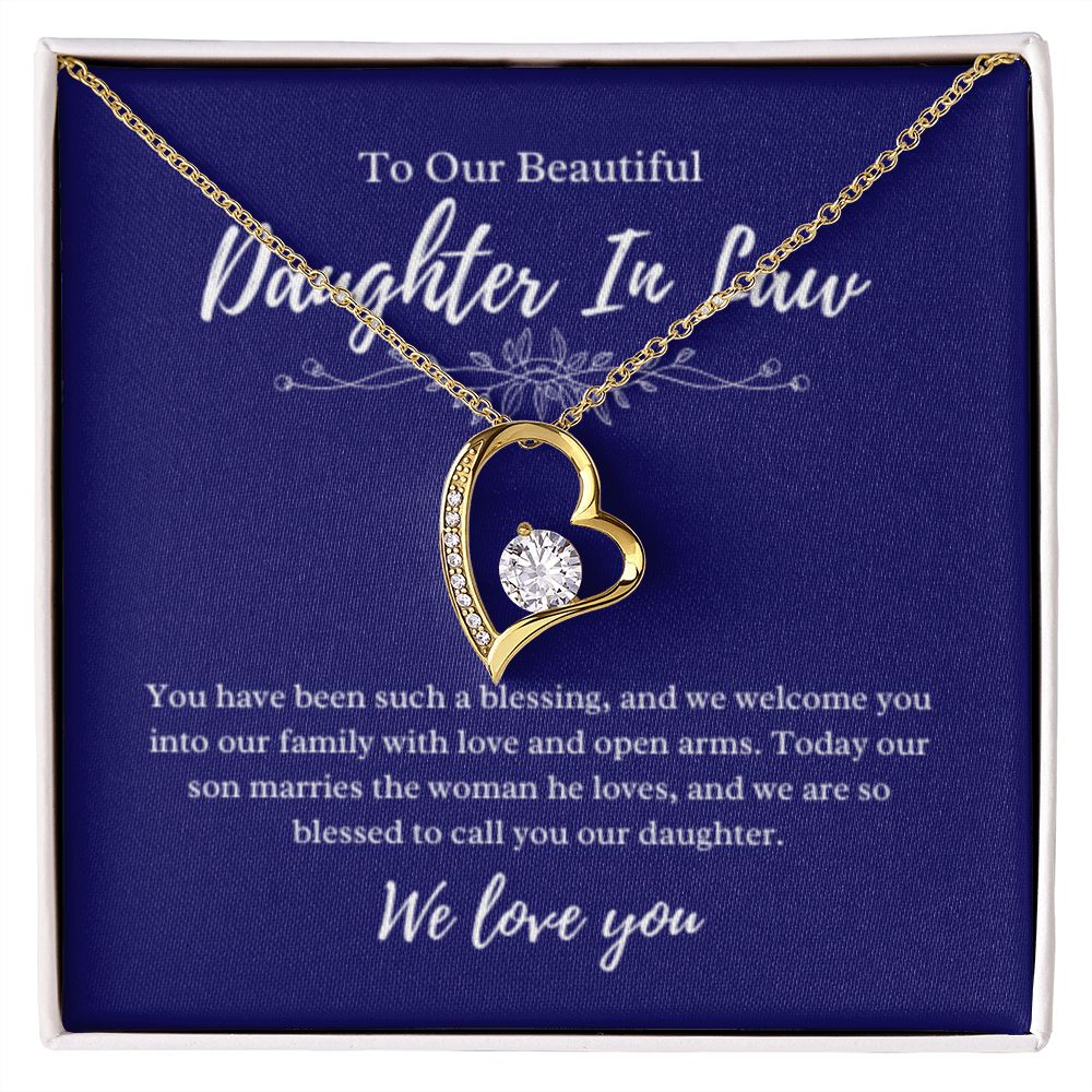 To Our Daughter-In-Law Gift On Wedding Day, Future Daughter In Law Rehearsal Dinner Gift For Bride From Mother & Father In Law