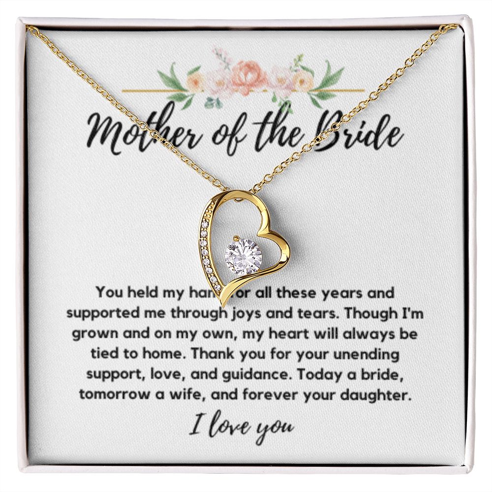 Mother of the Bride Gift from Bride, To My Mom on My Wedding Day, Mother of the Bride Necklace, Wedding Day Gift from Daughter