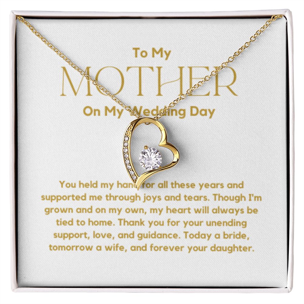 Mother of the Bride Gift from Bride, To My Mom on My Wedding Day, Mother of the Bride Necklace, Wedding Day Gift from Daughter