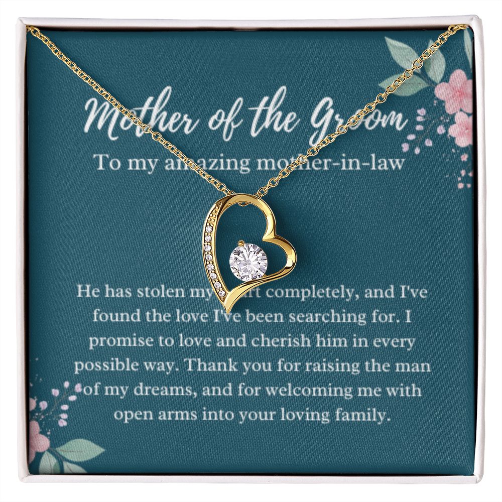 Mother of the Groom Necklace, Gift from Bride, Wedding Day, Mother-in-Law Jewelry, Future Mother-in-Law Gift