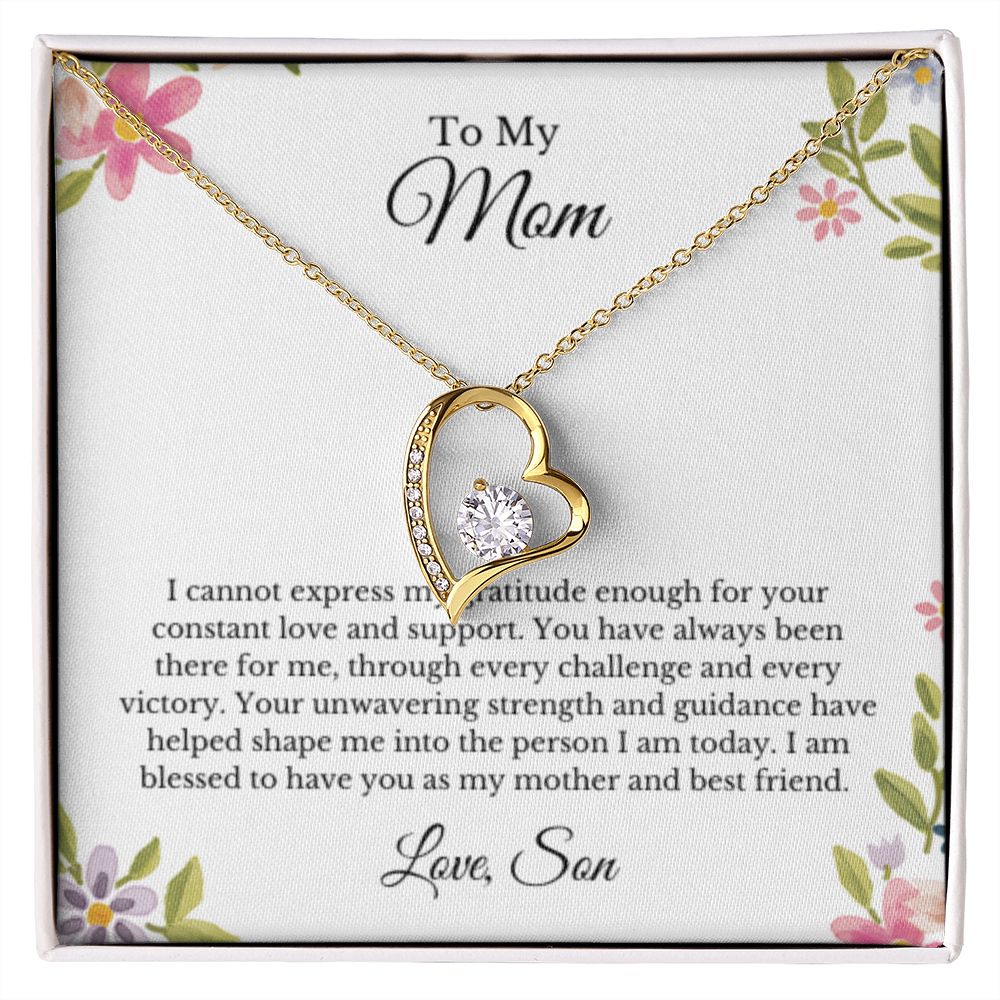 Heart, Groom To Mother Gift, Son To Mother On Wedding Day Necklace, Mother Of The Groom Gift From Son, Mom Wedding Gift, Mother's Day