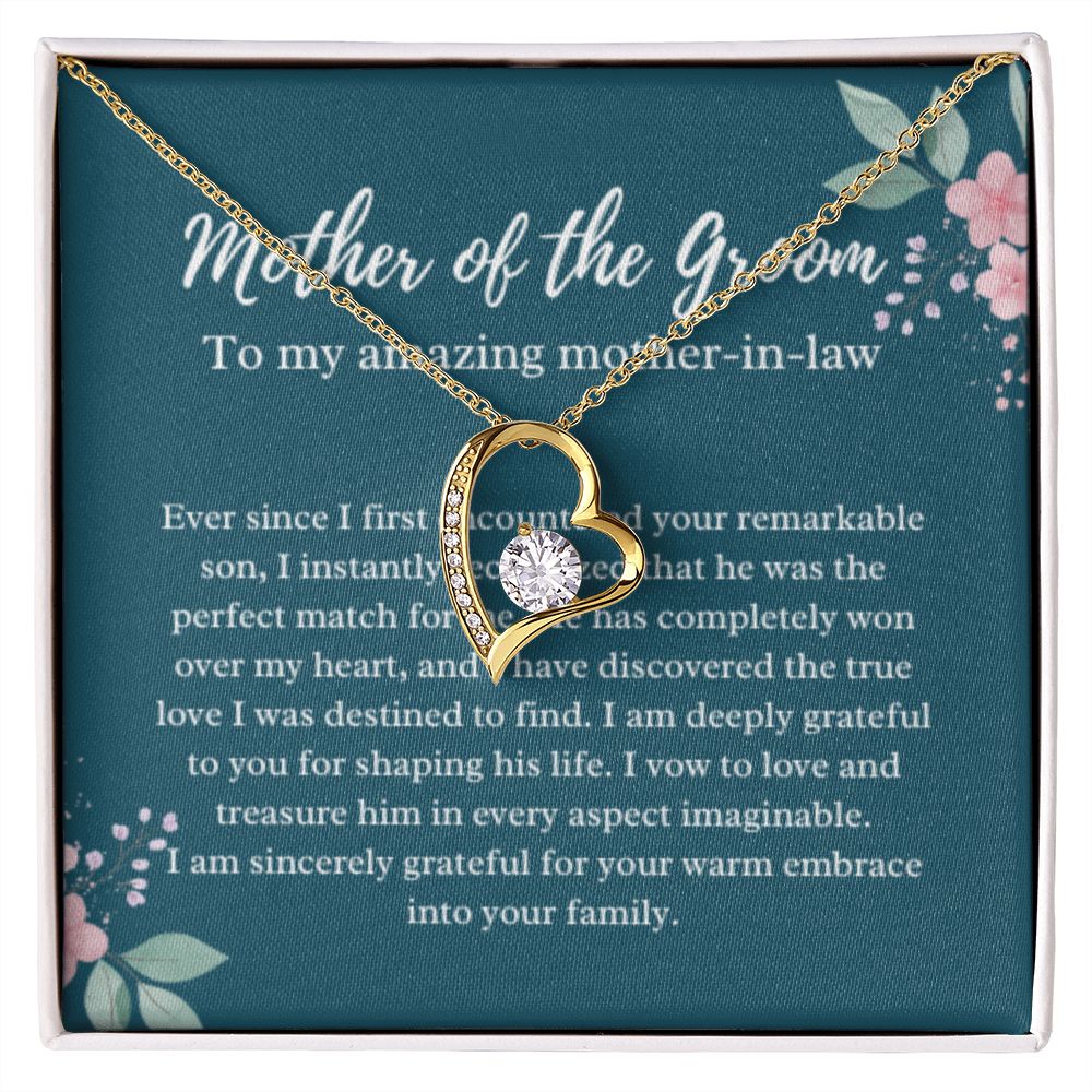 Mother of the Groom Necklace, Gift from Bride, Wedding Day, Mother-in-Law Jewelry, Future Mother-in-Law Gift