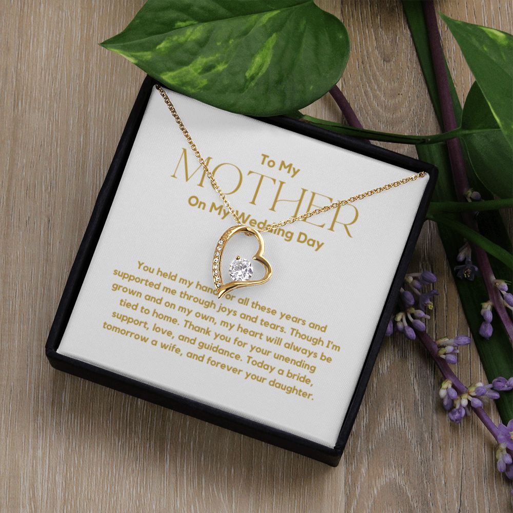 Mother of the Bride Gift from Bride, To My Mom on My Wedding Day, Mother of the Bride Necklace, Wedding Day Gift from Daughter