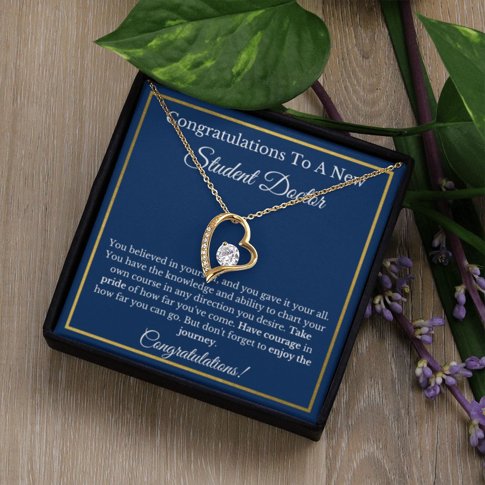 Student Doctor Graduation Gift, Graduation Gift For DR, New Doc Necklace Gift For Future Doctor, Gold