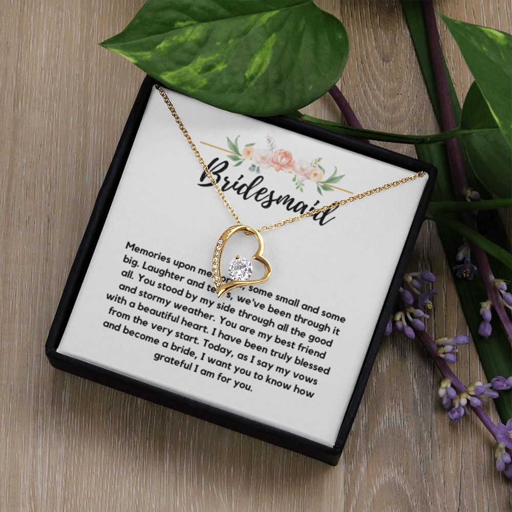 Bridesmaid Necklace Gift, Bridesmaid Thank You Gift, Bridal Party Gift Jewelry, Wedding Party