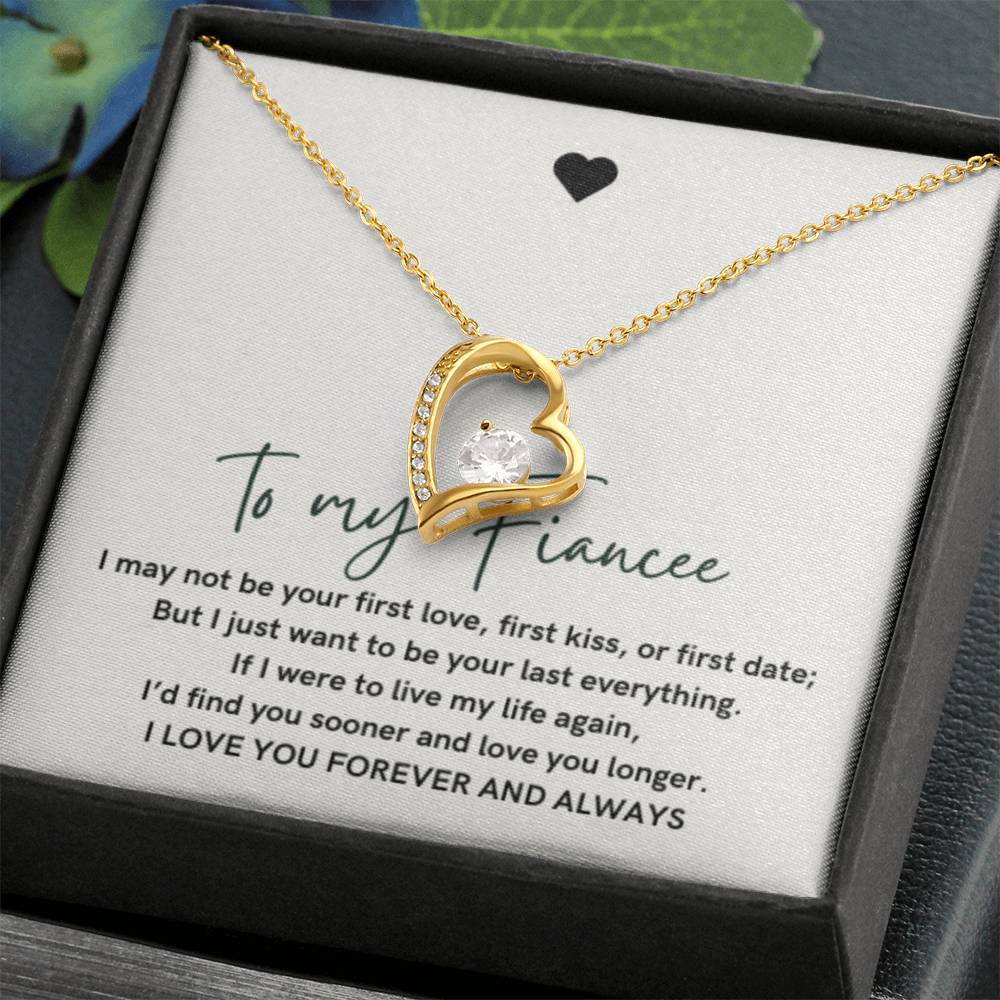 To My Fiancee, Future Wife, Forever Love Heart Necklace, Wedding Gift